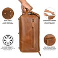 thumbnail image 3 of Neceser de viaje LEATHER VILLAGE Premium Leather Unisex, 3 of 8