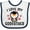 White/Navy, variant on Inktastic I Love My Godfather with Cute Penguin and Hearts Girls Baby Bib