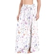 thumbnail image 2 of Women Sarong Wraps Butterfly Flowers Swimsuit Beach Pareo Bikini Coverups Skirt L, 2 of 7