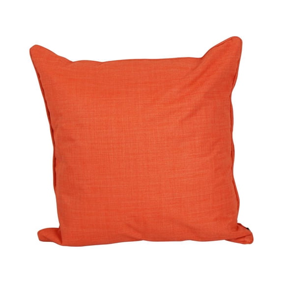 Blazing Needles Indoor/Outdoor Square Corded Throw Pillow, 25", Tangerine Dream