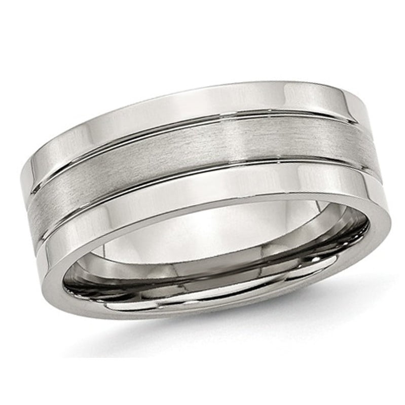 Walmart stainless steel wedding rings hotsell