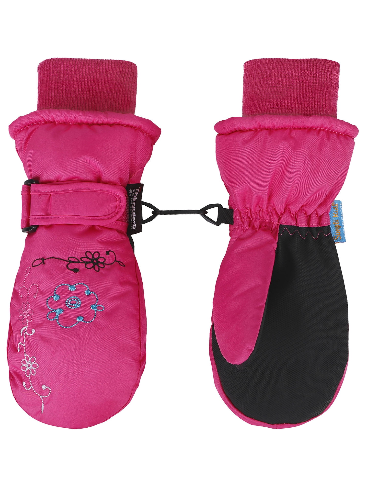 Free Country Kids/' Hat and Mitten Set 3M Thinsulate Insulation Extra Warmth Rose