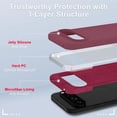thumbnail image 2 of KOMI for Google Pixel 9 Pro XL Case, Silicone Phone Case with 1 Screen Protector, Soft Anti-Scratch Microfiber Lining, Full Body Shockproof Slim Cover Support Wireless Charging, Wine Red, 2 of 5