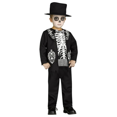 Morris Costumes Boys Skeleton King Complete Outfit S, Style FW134661SM