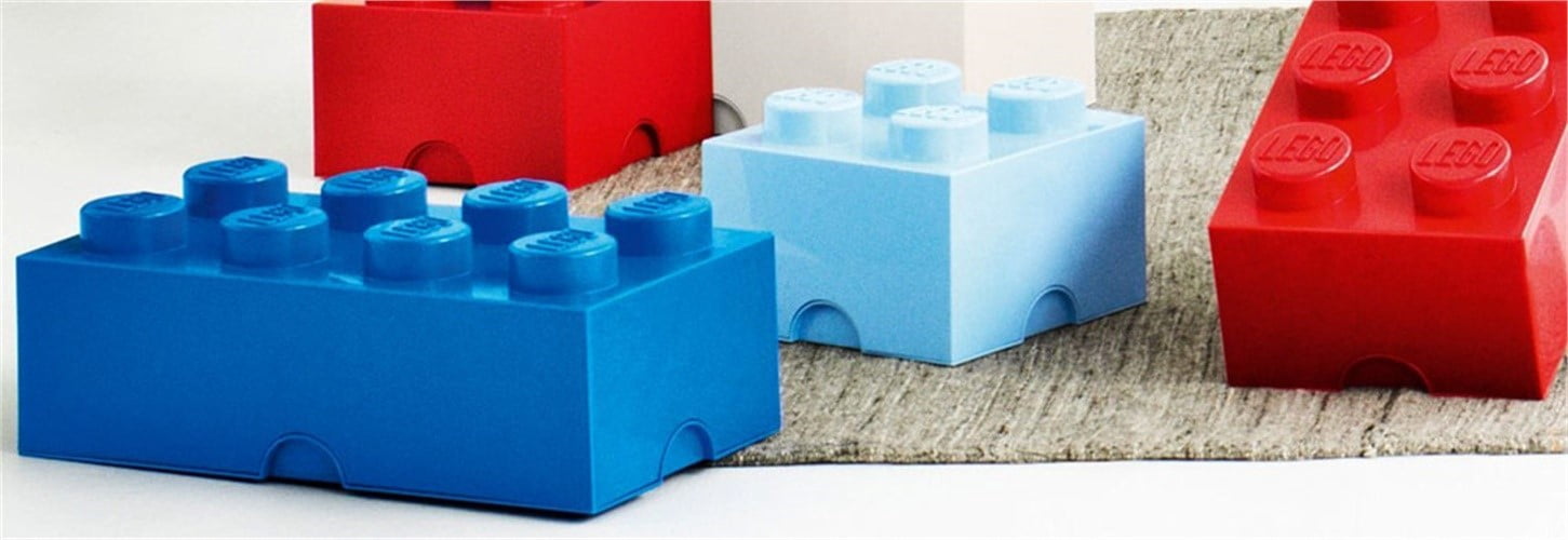 LEGO Storage 8 Brick Toy Box, Bright Blue
