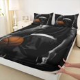 thumbnail image 3 of Homewish Basketball Print Boy Twin Sheet Sets 3pcs,Ball Game Twin Fitted Sheet Microfiber,Sport Gamer Breathable Flat Sheet,Breathable Home Decor, 3 of 7