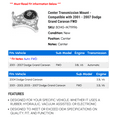 thumbnail image 2 of Center Transmission Mount - Compatible with 2001 - 2007 Dodge Grand Caravan FWD 2002 2003 2004 2005 2006, 2 of 2