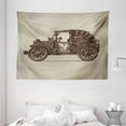 thumbnail image 1 of Cars Tapestry, Classic Retro Car Design Early Prototypes of Automobile Semi Convertible Old School, Wall Hanging for Bedroom Living Room Dorm Decor, 80W X 60L Inches, Beige Sepia, by Ambesonne, 1 of 2