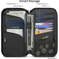 thumbnail image 3 of tomtoc Passport Holder Family with RFID Blocking, Passport Wallet Women Men, with Airtag & Sim Card Holder and Eject Pin, Travel Document Organizer with Wrist Strap, Up to 4 Passports, 3 of 9
