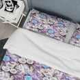 thumbnail image 4 of Designart 'Purple Blue and White in Vintage Flower' Traditional Duvet Cover Set, 4 of 4