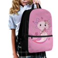 thumbnail image 3 of HUIACONG Pink Axolotl School Backpack for Teen Boys Large Capacity Ergonomic Padded Shoulder Straps for Kids Ages 6‑18 Daily Use, 3 of 6