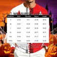 thumbnail image 3 of Men's Halloween Shirts Candy Ghost Loose Fit Long Sleeve Scary Costumes Skeleton Graphic Print Crew Neck Horror Spooky Shirt M, 3 of 5