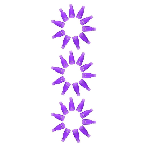 Clips de tapa de remojo de uñas 10 Uds. Morado Azul Rosa Rojo Negro sweethay