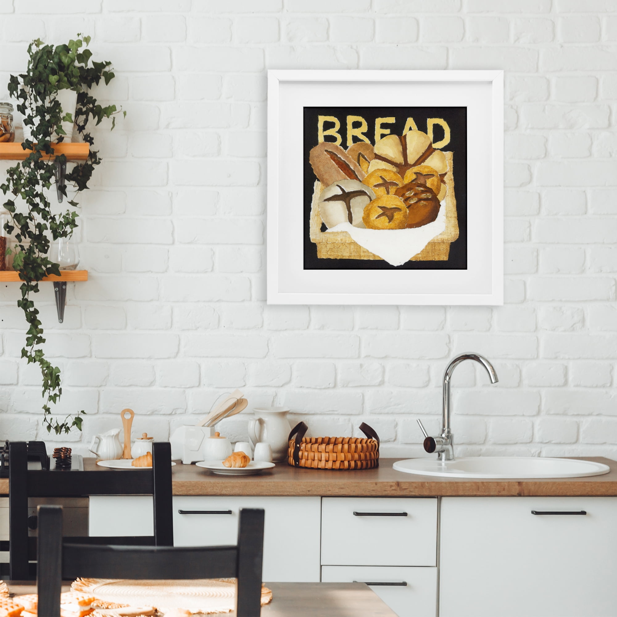 Stupell Industries Bread Assorted Box White Framed Print Under Glass, design by Nancy Overton