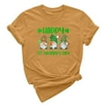 thumbnail image 2 of LSLJS Col Rond Saint Patrick's Imprimé à Quatre Feuilles Manches Courtes Décontracté Ample Haut Manches Courtes Col Rond/chemise, Cadeaux pour Femmes, 2 of 4