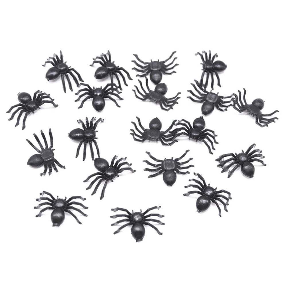 Cytokio Arañas de plástico, arañas falsas, arañas de Halloween, araña realista negra con ojo rojo, decoraciones de araña para fiesta de Halloween, juego de broma, 30 piezas Cytokio Arañas de plástico, arañas falsas, arañas de Halloween, araña realista negra con ojo rojo, decoraciones de araña para fiesta de Halloween, juego de broma, 30 piezas