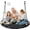 Black, variant on 24-Inch Diameter Tree Swing- 1 Inch Diameter,1MM Thick Sturdy Steel Frame with Thick Foam Pipe Cover and Durable PP Mat - Perfect for Outdoor Fun and Relaxation (24 inch Diameter, Black)