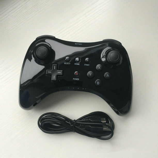 Pro Controller for Wii U PowerLead Wireless Controller Gamepad for Wii U Dual Analog Game Remote Joystick Black