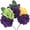 Dark Purple Green Yellow, variant on Women's Rose Flower Headband Artificial Flower Hairband Mexico Floral Crown Headpiece (DarK Red Fuchsia Orange Yellow, Pack of 1)