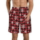 thumbnail image 1 of Fotbe Buffalo Plaid Snowflakes Trajes de Baño Estampados para Hombre, Shorts de Verano de Secado Rápido, Ropa de Playa, Bañadores-Large, 1 of 6