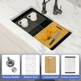 thumbnail image 2 of Logmey 32 x 19 Inch Undermount Quartz Composite Workstation Sink Single Bowl Depth 8 Inch Kitchen Sink Diamond Black Sink, 2 of 11
