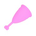 thumbnail image 2 of Juego de copas menstruales flexibles y reutilizables para mujer, copa Menstrual portátil de silicona suave con forma de corazón, color morado, 10 Uds., 2 of 5