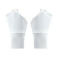 thumbnail image 2 of Guantes de protección solar de verano, protección para las manos, suaves, informales, mitones sin dedos, Blanco, 2 of 9
