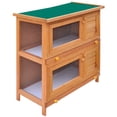 thumbnail image 1 of vidaXL Outdoor Rabbit Hutch Small Animal House Pet Cage 4 Doors Wood, 1 of 4