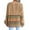 Khaki, variant on LYXSSBYX V-Neck Long Sleeve Sweater Tops Hot Sale Clearance for Women Fashion Casual Rainbow Stripes Casual Loose Long Sleeve Sweater