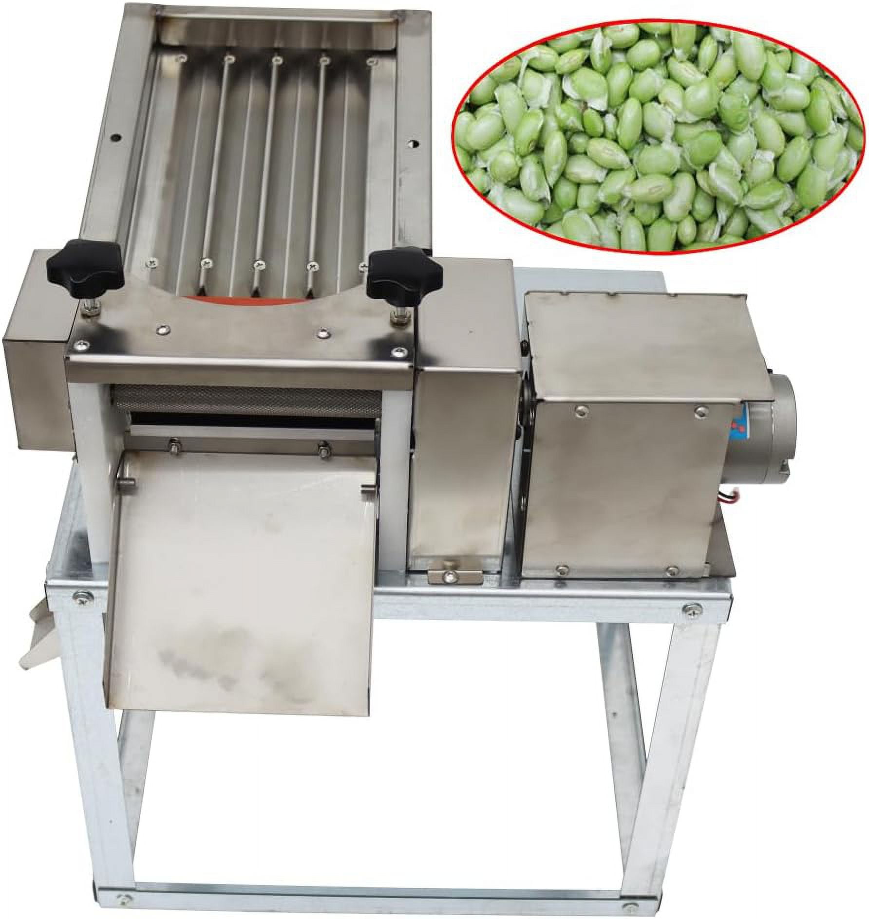 PreAsion Stainless Steel Pea Skin Peeling Machine Commercial Electric Pea Bean Sheller Machine 110V 60KG/Hour
