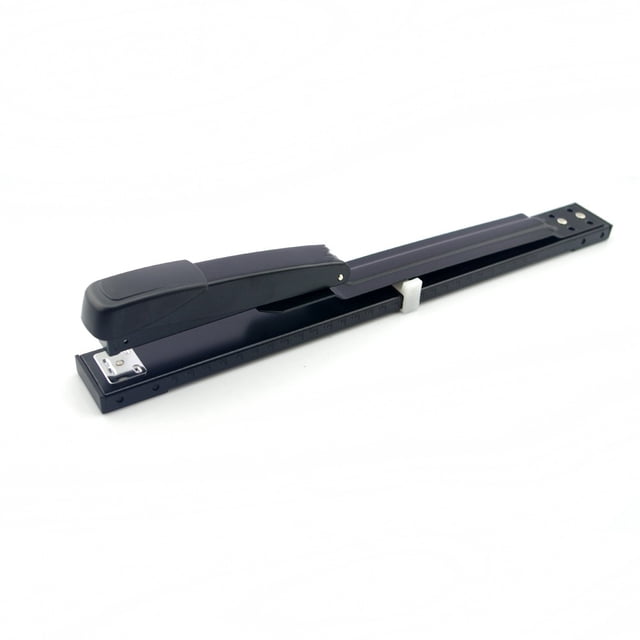 Grapadora de largo alcance Grapadoras de oficina Grapadora de escritorio, grapadoras de brazo largo con capacidad para 20 hojas (negras) - Papel de bloqueo ajustable