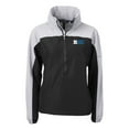 thumbnail image 2 of Women's Cutter & Buck  Black Big Ten Gear Charter Eco Recycled Anorak Half-Zip Jacket, 2 of 3