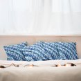 thumbnail image 3 of Ambesonne Retro Throw Pillow Cover 4 Pack, Vintage Mosaics Squares, 20", Pale Blue Dark Blue, 3 of 6