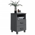 thumbnail image 6 of vidaXL Nightstand Storage Bedside Cabinet Nightstand with 2 Drawers Pine Wood, 6 of 8