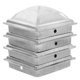 thumbnail image 1 of OUNONA 4Ud Tapas Para Postes De Metal Color Plata Resistentes A Intemperie Con Decorativo, 1 of 6