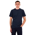 thumbnail image 3 of RAGMAN Camiseta para hombres, paquete de 2 - 1/2 manga, camiseta interior, cuello redondo Azul oscuro
 M (Medium), 3 of 4
