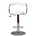 thumbnail image 2 of Hawthorne Tabouret de Bar Pivotant Réglable de la Collection en Blanc, 2 of 4