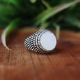 thumbnail image 6 of Mother Of Pearl Ring, 925 Sterling Silver Ring, Handmade Jewelry, Beaded Ring, Bold Round Ring, Statement Ring, Cabochon Ring, Gift For Her*, 6 of 8