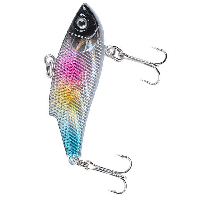 Soidarity 1 Uds. Señuelo duro de pesca en hielo de invierno VIB 5,5 cm hundimiento cebo de plástico Artificial con anzuelo triple Pescar cuatro