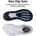 thumbnail image 7 of JOYFON Wide Toe Box Shoes for Women Arch Support Walking Tennis Sneakers Orthotic Leather Shoes for Bunions, Plantar Fasciitis White Size 7, 7 of 7