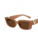 thumbnail image 1 of Gafas de sol cuadradas rectangulares, gafas de moda retro, gafas de conducción con protección UV 400 para mujer y Helbres-jelly Brownxq-sg1140, 1 of 5