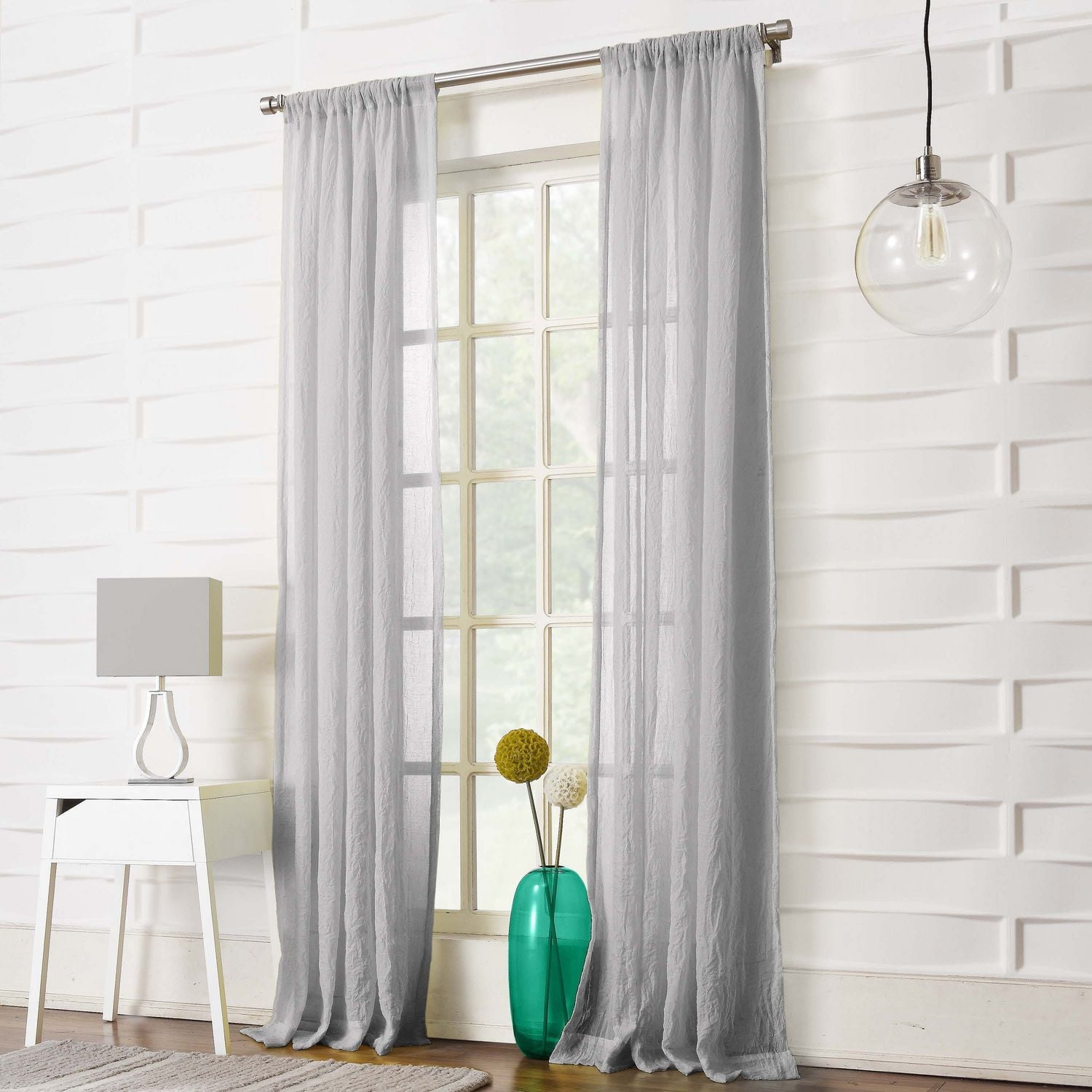 918 Lourdes Crushed Rod Pocket Voile