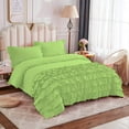 thumbnail image 2 of DNG Creations 3 Piece Vintage Ruffle Duvet Cover 100% Egyptian Cotton, 800 Threads Count - With Zipper & Corner Ties ( Full/Queen - Solid Sage ), 2 of 7