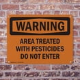 thumbnail image 4 of (2 Pack) Treated With Pesticides Do Not Enter OSHA Warning Sign 18 Inch X 12 Inch Plastic Sign, Weather Resistant, UV Protected for Workplace, Business, and Construction Site, Made in, 4 of 8