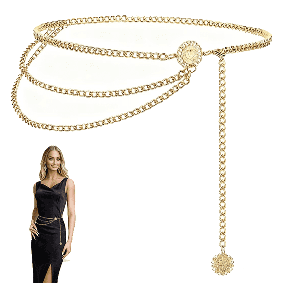 Chain Belt for Women Metal Waist Chain Fashion Chain Belts for Dress