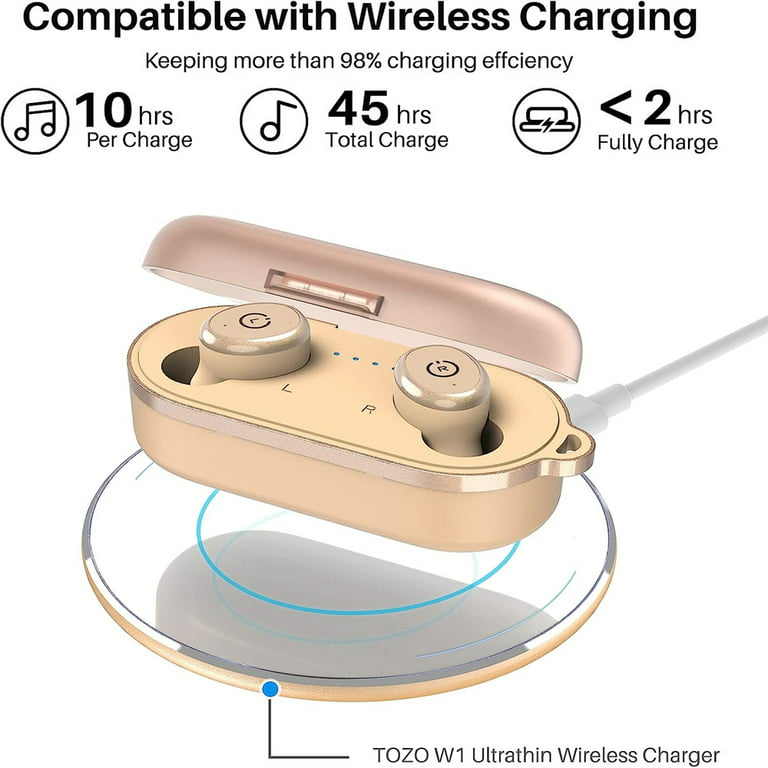 TOZO T10 Bluetooth Wireless Earbuds with Wireless Charging Case  786513368355