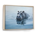 thumbnail image 2 of Designart "Serene African Hippos I" Animals Floater Framed Canvas Wall Art, 2 of 7