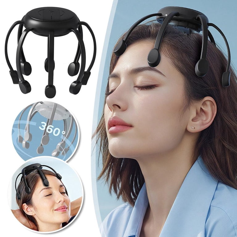 Head Massager with 3 Modes, 360 Degree Rechargeable Electric Scalp Massager,  8 Detachable Massage Claws for Stress Relax - Walmart.com