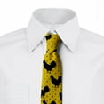 thumbnail image 3 of Necktie, Silhouettes on Polka Dots, 3.7", Yellow Charcoal Grey, by Ambesonne, 3 of 4