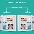 thumbnail image 4 of Koolatron 1.7 Cu ft Compressor Compact Fridge with Freezer, 47L, Energy Efficient Cooling- White, 4 of 7